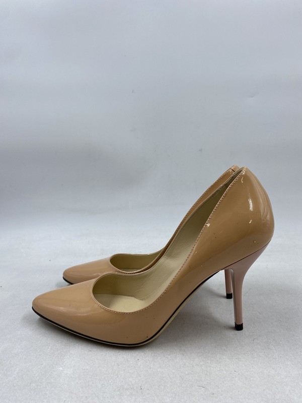 Jimmy Choo Nude Patent Leather Pump W 5