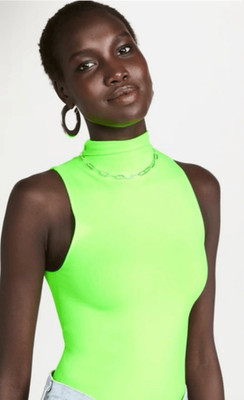 NWT Good American Key Lime Green Essentials Bodysuit 1/2 Small / Medium