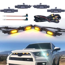 White LED Front Grille Light Bar For 2020-2023 4Runner DRL Fog Lights Assembly