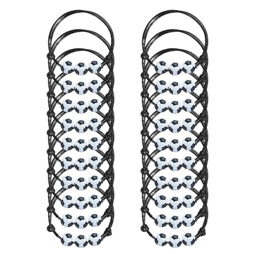 YWBL-WH Lot de 12 Bracelets de Sport Respirants et Doux pour Enfants, Bandes Anti-transpiration à Motif de Football pour Basket-ball, Tennis, Course à Pied