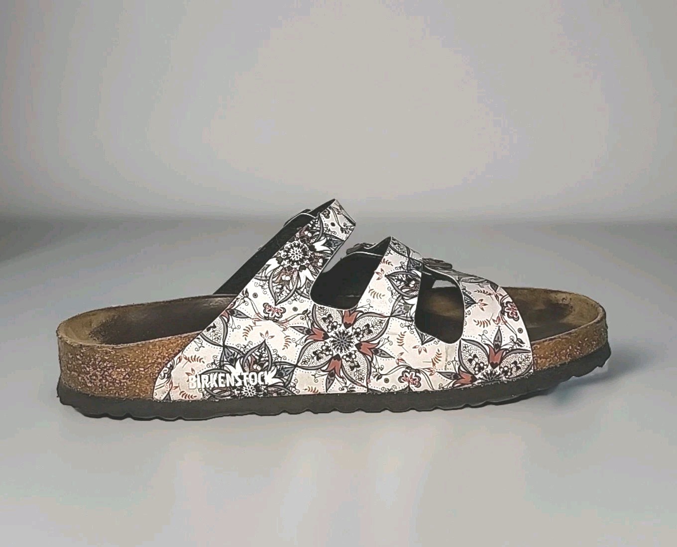 APL Sandali Birkenstock FLORAL MANDALA donna taglia 11 slip on 3 fibbie Florida 42 ☆☆