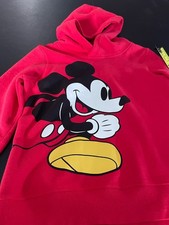Disney Mickey Mouse H M Red Youth Size 10-12 Hooded Sweatshirt Hoodie Kids