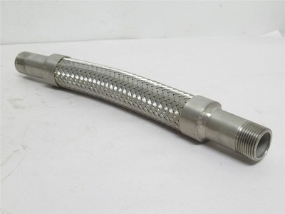 240505 New-No Box; Kuriyama 5680K64 Extreme Temp Hose SS-304; 12'' long x 3/4NPT