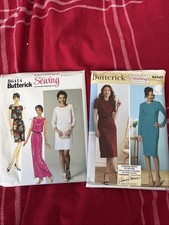 Butterick Sewing Pattern Bundle B6414 B6849 Dress Size 6-22 Overlay Sleeves Lace