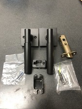 Emtek L-Square Privacy Lever Set, Select Brass Collection, Flat Black