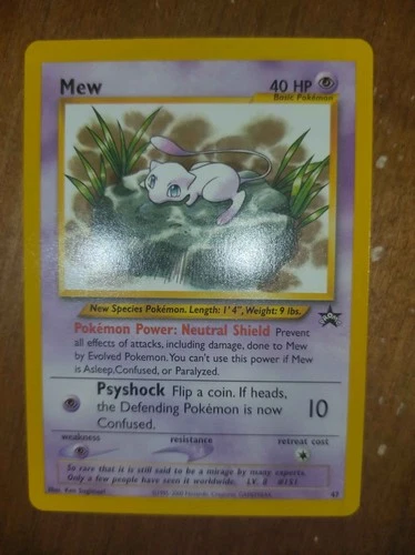 Pokemon Mew Card 47 Promo Black Star Wizards of the Coast Near Mint