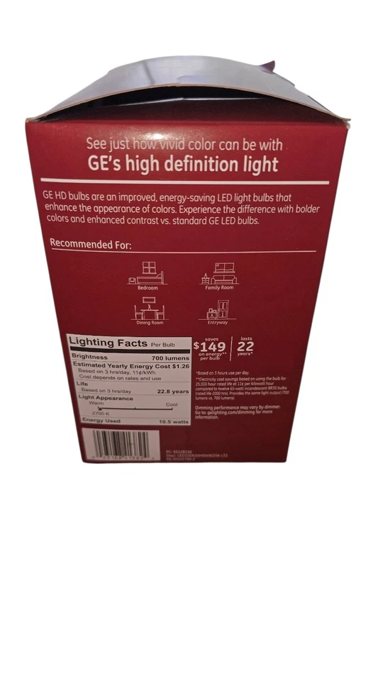 GE Comfortable Soft White Light/HD Light, Indoor Floodlight 2 Bulbs - Image 3 of 4