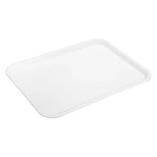 14" x 18" Plastic Fast Food Trays Bulk Rectangular Serving Trays, White