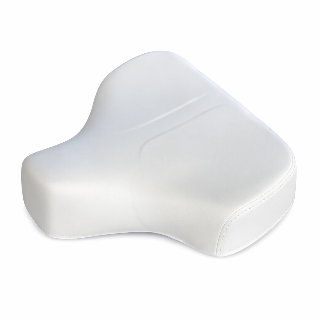 Dessus de selle Peugeot 103 SP blanc en similicuir haute densité