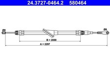 ATE HANDBREMSSEIL VORNE passend für MERCEDES-BENZ SL | 24.3727-0464.2