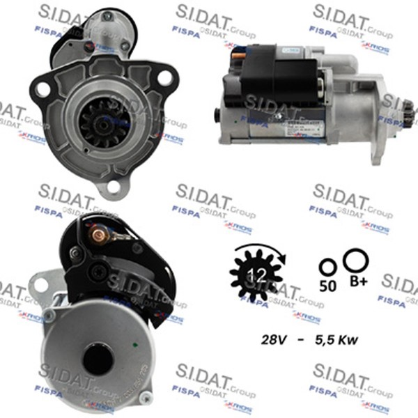 Sidat Anlasser Starter S24BH0123 24V Genuine FüR Scania 1 Iveco Eurocargo 3-image