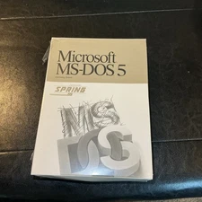 Microsoft MS DOS 5 OS 5.25" Big Floppy Disks Set Retro Vntg Software 1991 Read!