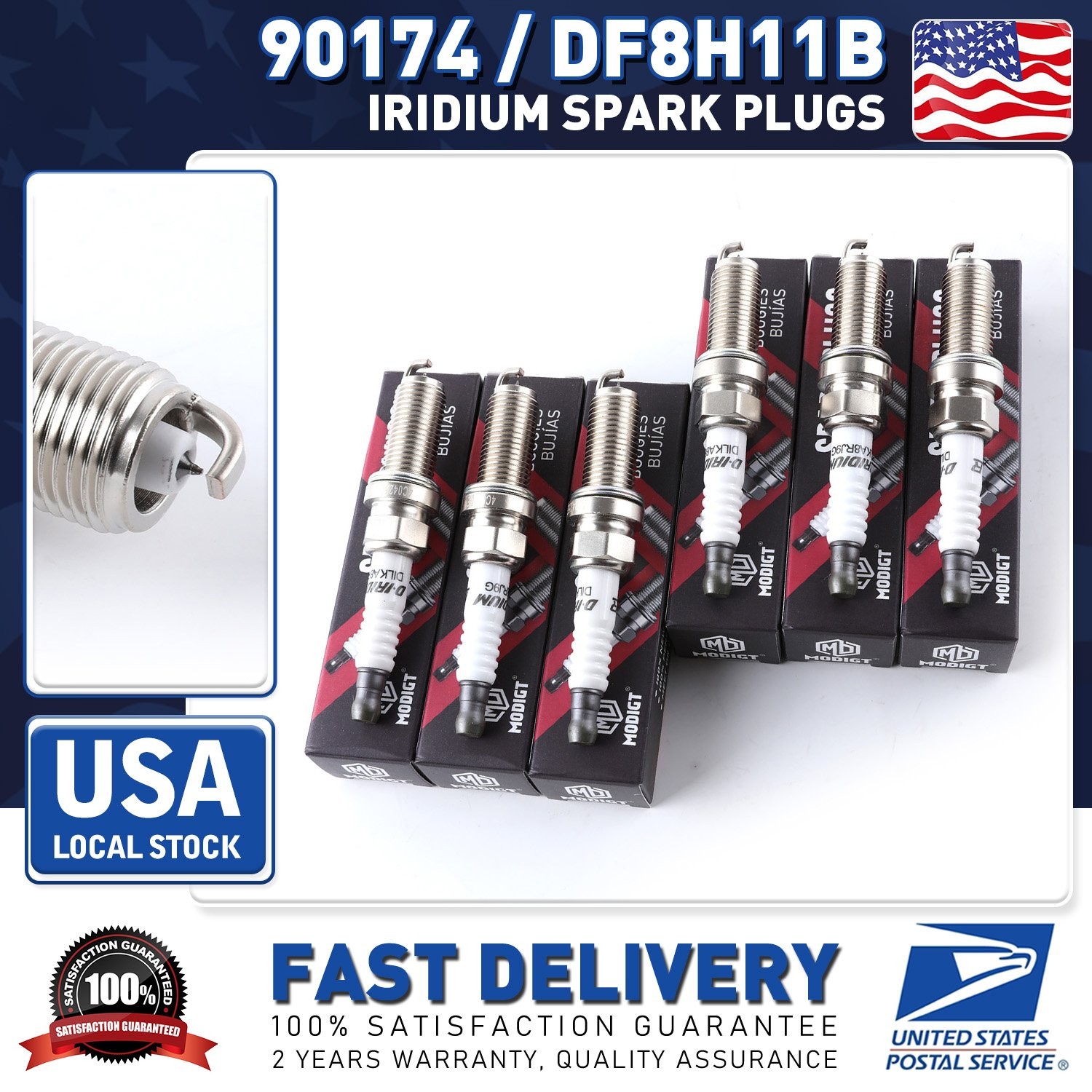 Automotive Spark Plugs For NGK 90174 DF8H11B For Infiniti Nissan 3.7L #90174