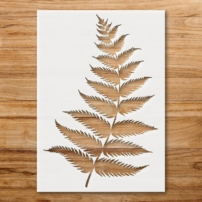 Fern Leaf Nature Silhouette Wall Art Reusable Plastic Stencil - StencilAir