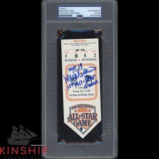 Mike Mussina signed 1992 All Star Game Ticket PSA DNA Slab HOF Baseball C5256