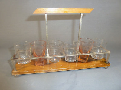 Service De 6 Verres à Digestif Anciens – Motif Floral – État Correct