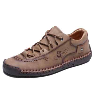 Men's Handmade Casual Shoes Leather Loafers Comfortable Flat Moccasins Sneakers