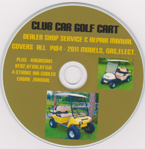 Club Car Golf carts 1984-2011- FACTORY Parts SERVICE SHOP & MAINTENANCE MANUAL  - Picture 1 of 1