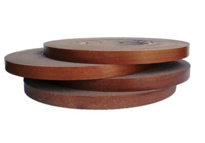 Melamin Einfassband Nussbaum Dunkel vorgeleimt 22 mm 10/20/50/100 m
