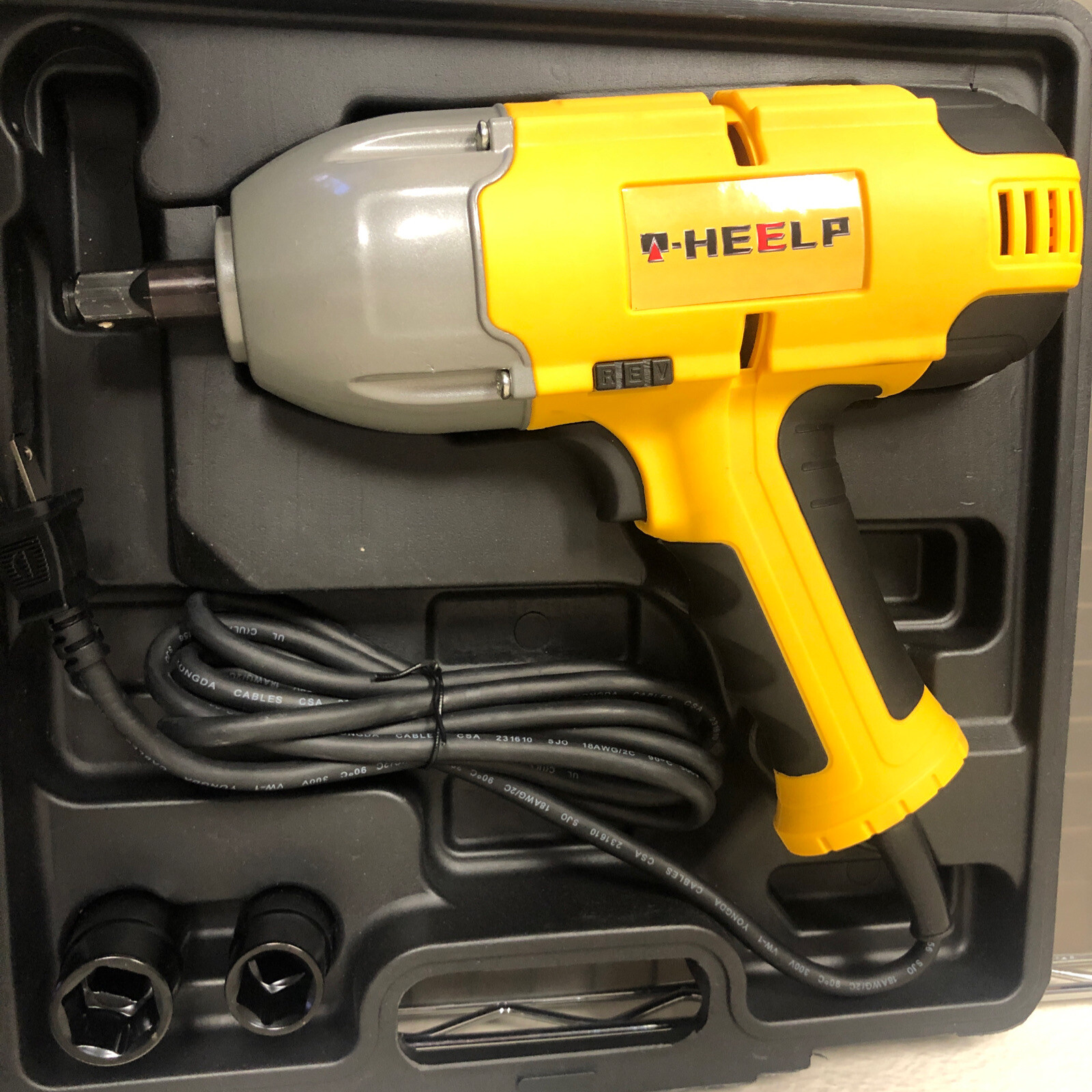 Electric Impact Wrench 1/2" High Torque Tool Kit Tire Repair Tools 120V