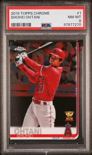 2019 TOPPS CHROME #1 SHOHEI OHTANI PSA 8 LOS ANGELES ANGELS OF ANAHEIM