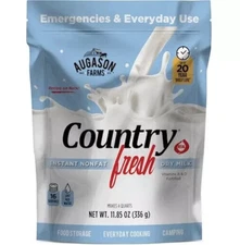 Augason Farms Country Fresh Milk Powder Resealable, Dehydrated Emergency 20 Year