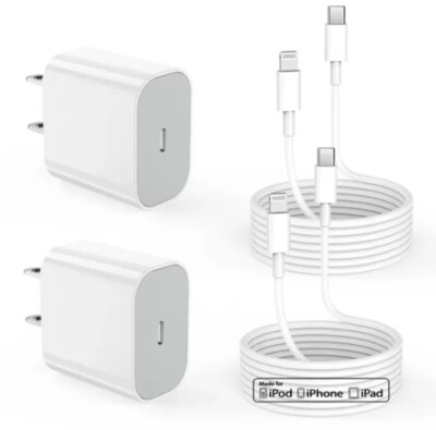 2PCS 20W Changer with 2-Pack 6ft Fast Charger Compatible with iPhone 14-5