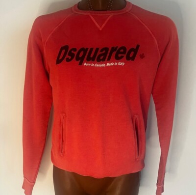 dsquared2 men's sweatshirt size Medium color salmon pink 