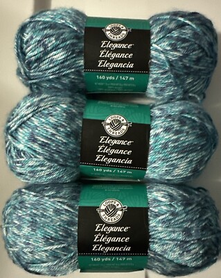 LOT of 3 ELEGANCE in OCEAN by Loops & Threads 160yds 1.76oz