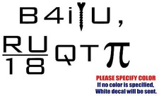 B4i JDM Funny Vinyl Decal Sticker Car Window Bumper Wall laptop Tablet Boat 7"