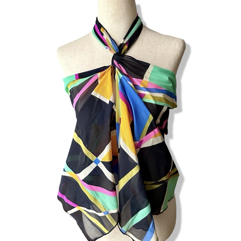 Gideon Oberson Malla Cubrir Sarong Envoltura Pareo M Playa Natación Elastizado Multicolor Foto 3 de 4