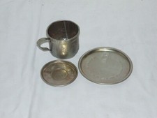 Vintage Nursery Rhyme Metal Childrens Play Dishes Little Bo Peep Mother Hubbard