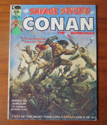 The Savage Sword of Conan #1 (Marvel Magazine, August 1974)   Premiere Issue! VG