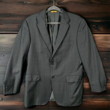 Hickey-Freeman Loro Piana Super 150  s Mens 42r Windowpane 2 Button Sport Coat