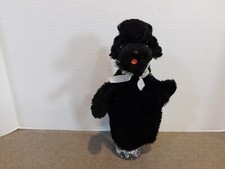 Vintage Steiff Poodle Hand Puppet Tag and Button