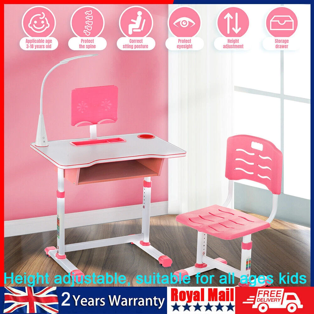 Study table with lamp and chair deals
