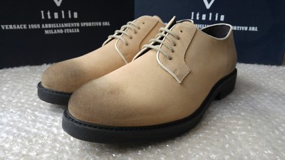 Versace 19.69 Italia Schuhe Herren leichte Sohle Wildleder Obermaterial Gr. 41 - Made in Italy
