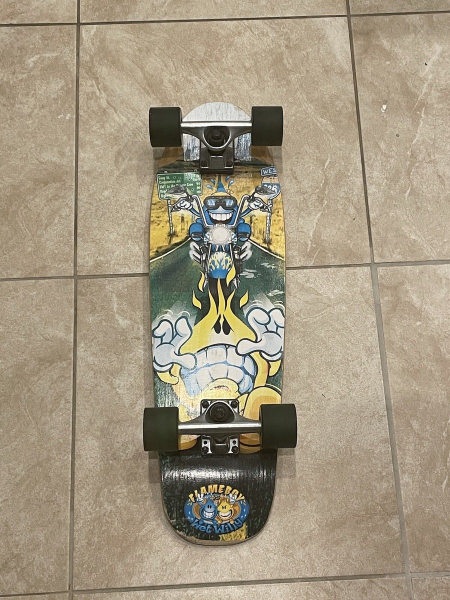 Rare Vintage World Industries Skateboard Flameboy Vs Wet Willy