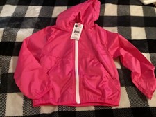 Girls small size 6 pink rose rain coat new tags