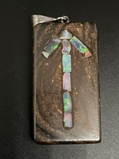 Runa Gioiello Pendente Intarsiata Con Australian Opal Lightning Ridge Ciondolo