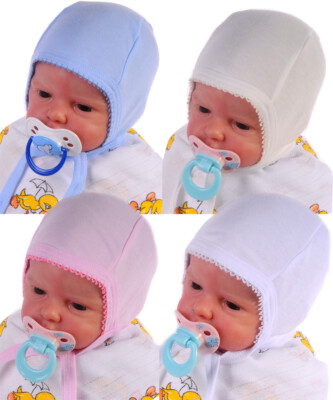 Mütze Erstlingsmütze Haube zum Binden Mützchen Babymütze 34-39 50 56 62