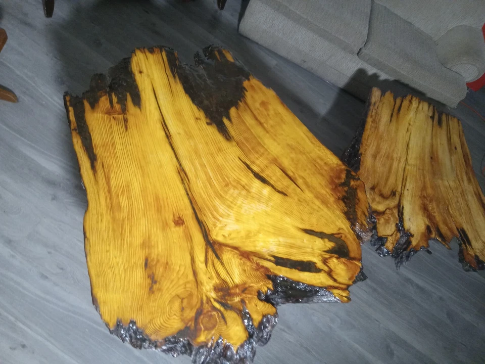 Handcrafted Live Edge Yellow Juniper Tables - Image 3 of 4