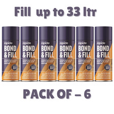 6x Expanding Foam Spray Can PU Bonding Filler for Gaps Sealing Insulating 500ml