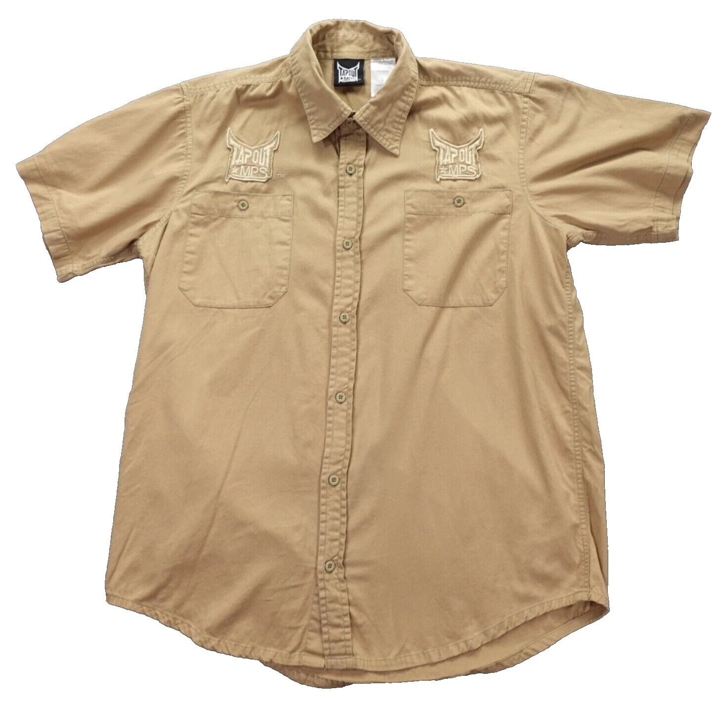 Botón Casual sólido algodón Tapout-Down Shirts for Men