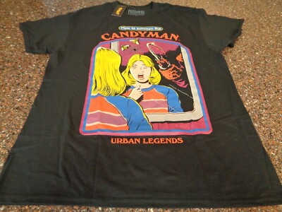 ''How To Summon The Candyman'' Adult Large Black T-shirt SS New Urban Legends NWT