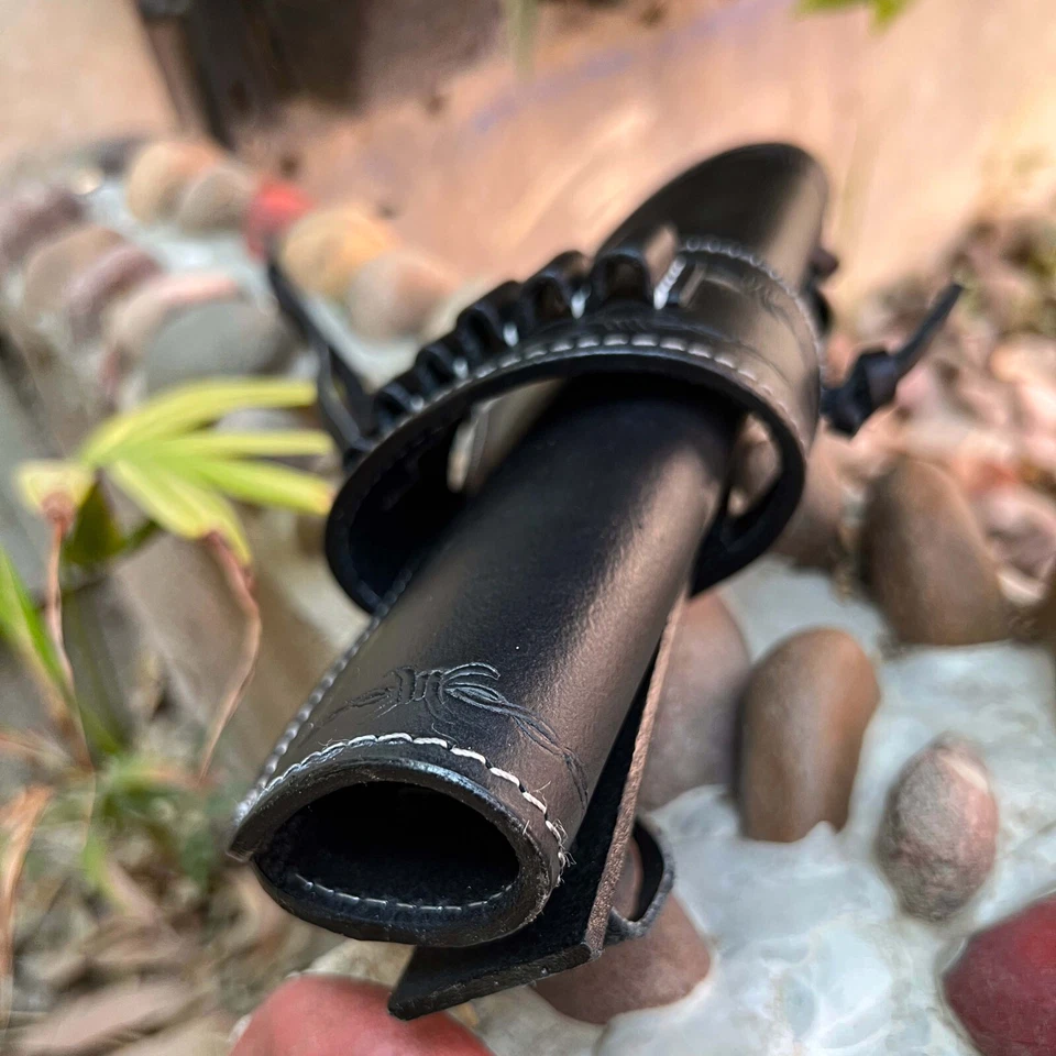 22/45/38/357 FUNDA MUNICIÓN MECANIZADA CAL PISTOLA BUCLE CAÍDA CUERO WESTERN PLATAFORMA DE DIBUJO RÁPIDO Foto 4 de 4