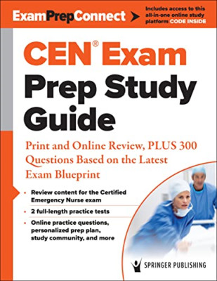 CEN (R) Exam Prep Study Guide: Print and Online Review, - Paperback NEW Company,