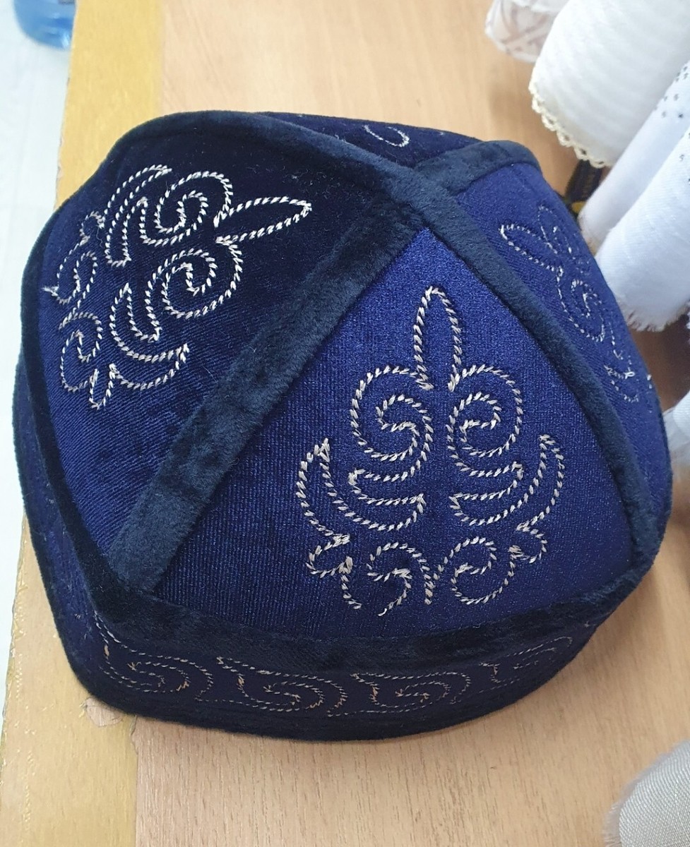 Kazakh traditional handmade skullcap hat, Takiya | eBay