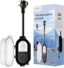 RV Surge Protector 30 Amp-Surge Protector 2100 Joules with Waterproof Cover ETL