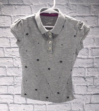 Cherokee Girls' Cotton/Spandex Blend Cap Sleeve Pique Polo Shirt Size Medium